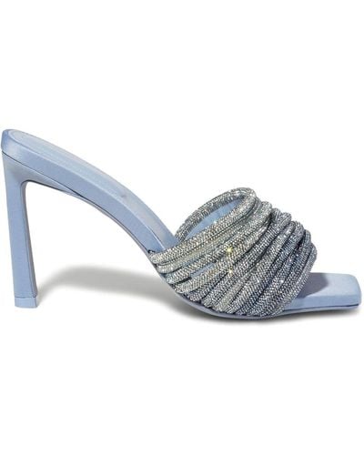 Jonathan Simkhai Lena Crystal-embellished Mules - Blue