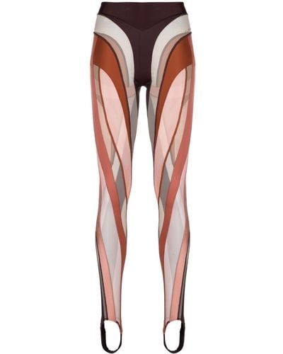 Mugler Spiral Panelled leggings - Multicolour