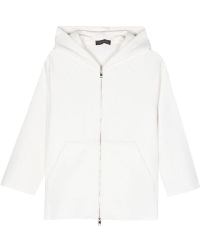 Lorena Antoniazzi Hooded Zip-up Jacket - White
