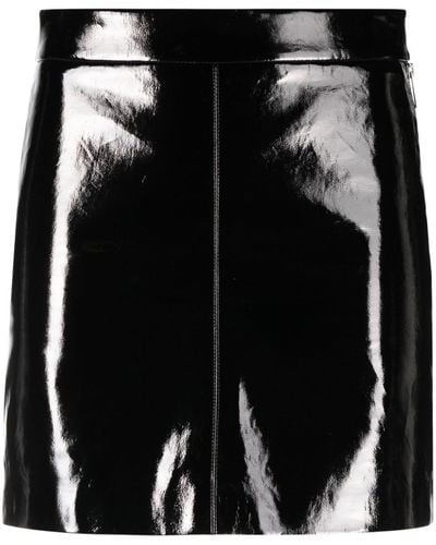 Zadig & Voltaire Jinette Vinyl Leather Miniskirt - Black