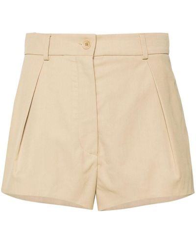 Sportmax Canditi Tailored Mini Shorts - ナチュラル