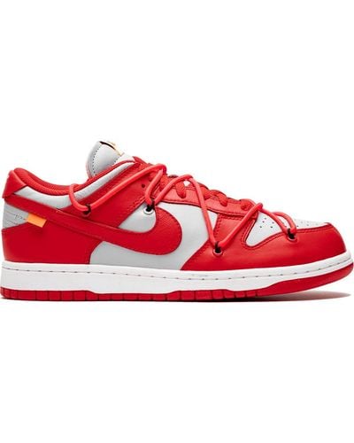 NIKE X OFF-WHITE 'Dunk Low' Sneakers - Rot