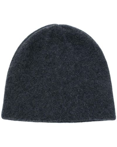 N.Peal Cashmere Double Layer Organic-cashmere Beanie - Grey