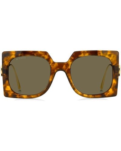 Etro Bold Pegaso Square-frame Sunglasses - Brown