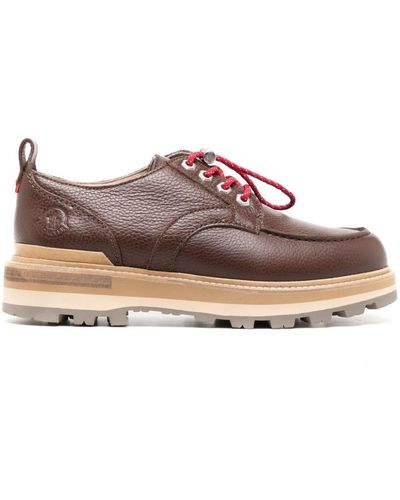 Moncler Peka City Leather Derby Shoes - Brown