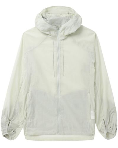 Post Archive Faction PAF Lightweight Zip-up Hooded Jacket - White