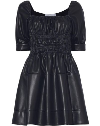Proenza Schouler Mini-jurk Van Imitatieleer - Zwart