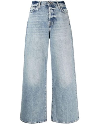 7 For All Mankind Wide-Leg Jeans - Blue