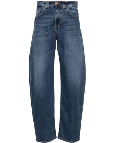 Pinko Halbhohe Wide-Leg-Jeans - Blau