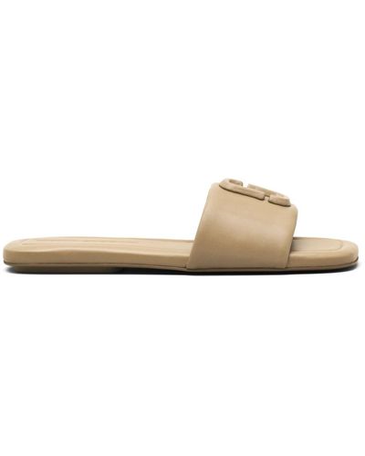 Marc Jacobs The J leather slide sandals - Neutro
