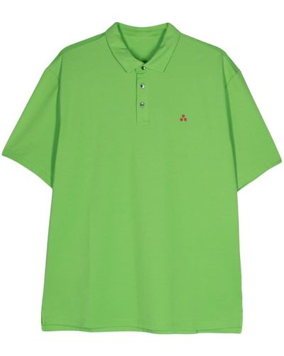 Peuterey Embroidered-logo Piqué Polo Shirt - Green