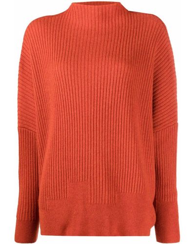 Oyuna Atri Mixed-rib Cashmere Sweater - Orange