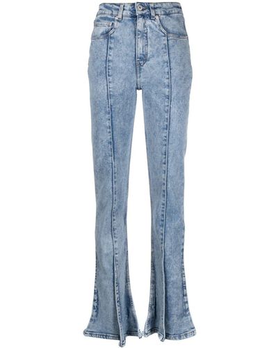 Y. Project Trumpet Skinny-Jeans mit hohem Bund - Blau