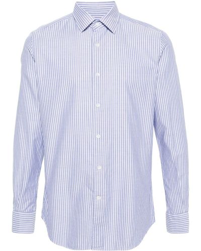 Glanshirt Striped Cotton Shirt - ブルー