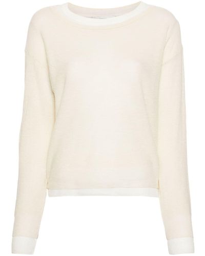 Vince Double-layer Wool-blend Sweater - Natural