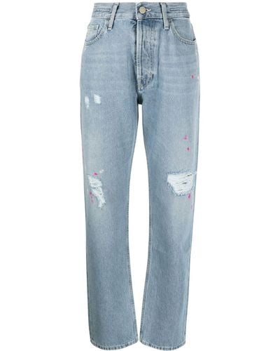 Jacob Cohen Gigi Paint Splatter Distressed Jeans - Blue