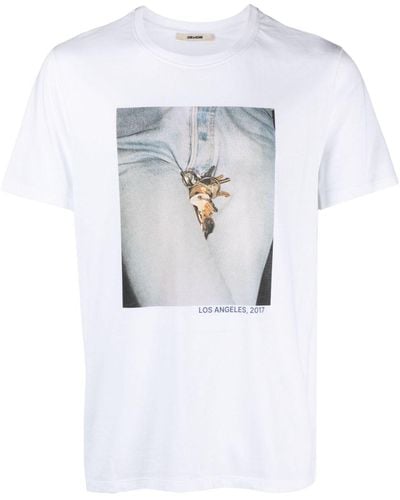 Zadig & Voltaire Tommy T-shirt Met Fotoprint - Wit