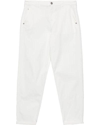 Emporio Armani Cotton Blend Trousers - White
