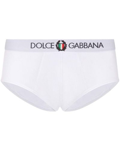 Dolce & Gabbana Calzoncillos con logo en la cinturilla - Blanco