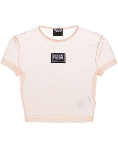 Versace Jeans Couture Mesh-design Top - Pink