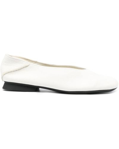 Camper Casi Myra Leather Ballerina Shoes - White