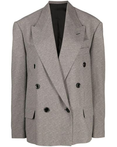 Isabel Marant Wide-lapels Double-breasted Blazer - Grey