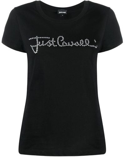 Just Cavalli Gem-logo Short-sleeved T-shirt - Black