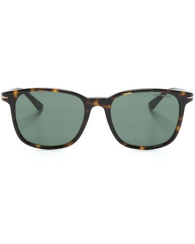 Montblanc Tortoiseshell Square-frame Sunglasses - Green