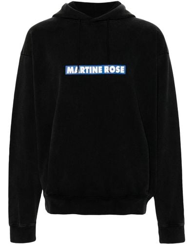 Martine Rose Blow Your Mind Logo-Print Hoodie - Black