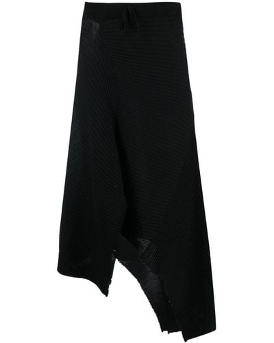 Marques'Almeida Asymmetric Wool Skirt - Black