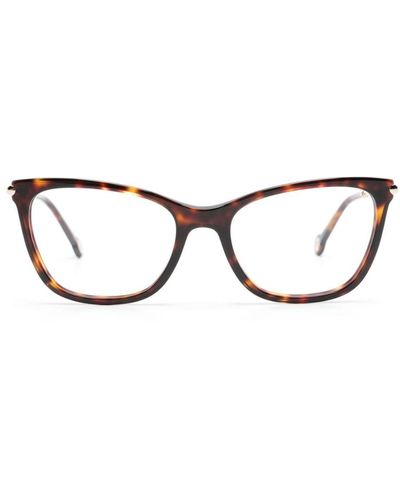 Carolina Herrera Eckige Brille in Schildpattoptik - Braun