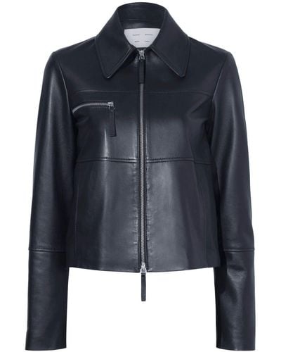 Proenza Schouler Annabel Lightweight Leather Jacket - Blue