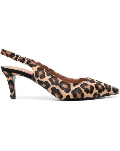 Via Roma 15 65 Mm Pumps Met Luipaardprint - Bruin