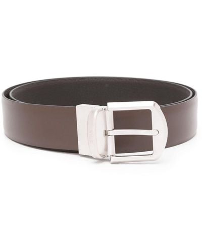 ZEGNA Reversible Leather Belt - Brown
