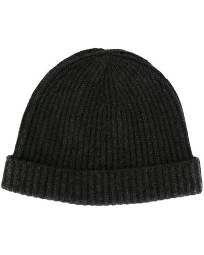 N.Peal Cashmere Ribbed Hat - Grijs