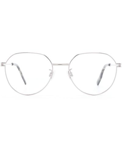 McQ Brille mit rundem Gestell - Weiß