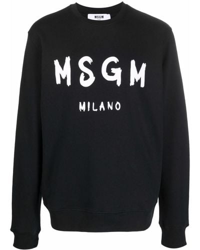 MSGM Pullover mit rundem Ausschnitt - Schwarz