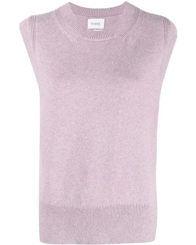 Barrie Sleeveless Cashmere Knit Top - Pink