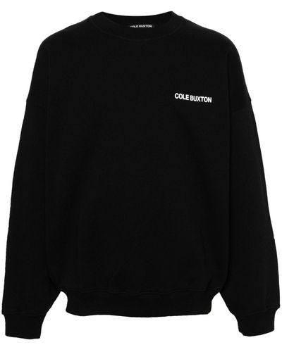 Cole Buxton Logo-print Cotton Sweatshirt - Black