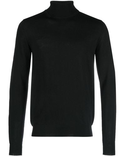 J.Lindeberg Lyd Roll-neck Merino Wool Sweater - Black