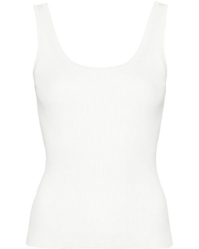 Zimmermann Halliday Ribbed Tank Top - White
