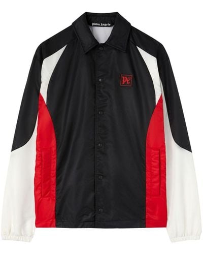 Palm Angels Logo-print Panelled Jacket - Red