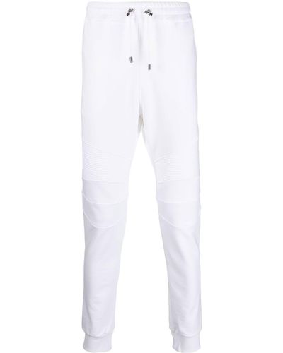 Balmain Pantalones de chándal con logo - Blanco