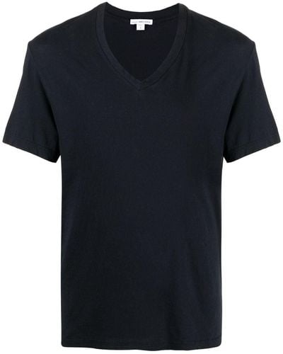 James Perse T-shirt à col v - Bleu