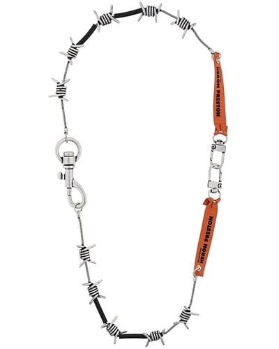 Heron Preston Barbwire Design Necklace - Metallic