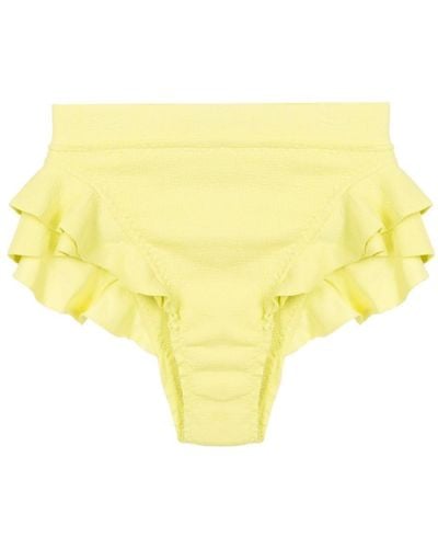 Clube Bossa Turbe Ruffled Bikini Bottom - Yellow