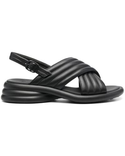 Camper Spiro Cross-strap Sandals - Black