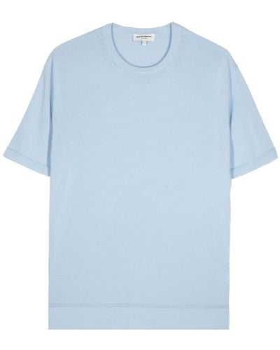 MAN ON THE BOON. T-Shirt aus Baumwollgemisch - Blau