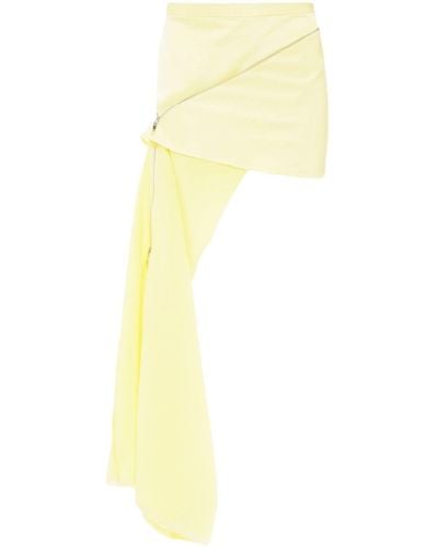JW Anderson Zip-detail Mini Skirt - Yellow