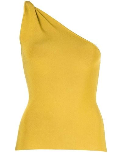 Galvan London Persephone One-shoulder Top - Yellow